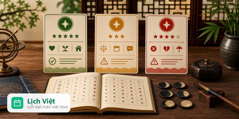 Đánh giá ngày tốt xấu theo Can Chi sao tốt và giờ hoàng đạo