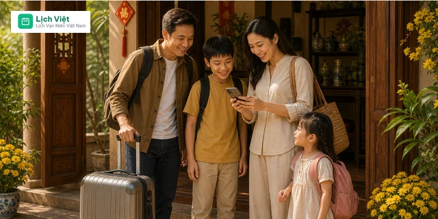 Ứng dụng cách xem ngày xuất hành trong đời sống gia đình Việt